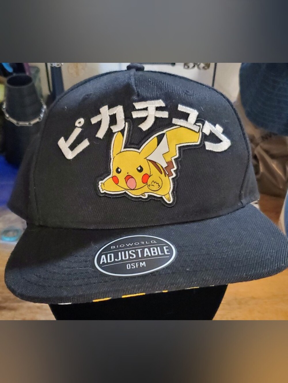 Pokémon Pikachu Black Adjustable Snap back Hat
